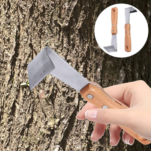 DOITOOL Felled Draw Shave Knife: 2pcs Bark Removal Tool, Woodworking Log Debarker Tool, Bark Peeler