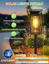 ALLIVING 8 Pack Solar Lights Outdoor Waterproof, Bright Solar Pathway Lights with Auto On/Off, Weatherproof Garden