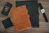 Thegreen Hard PU Leather Cover for Rocketbook Executive-Letter Size, Black/Dark Brown, Fake Leather Fabric with Pen