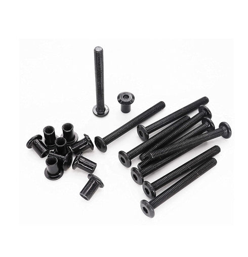 cSeao 10-Pack M6 50mm Countersunk Black Hex Socket Cap Furniture Joint Connecting Allen Bolts Barrel Nuts Kit