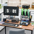 Simple Trending 5 Tier Mesh Desk File Organizer with Sliding Drawer, Paper Letter Tray for Office Home, Black