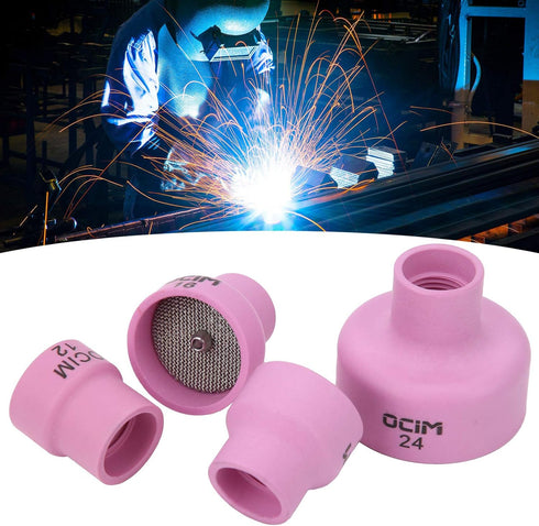 Alumina Torch Gas Lens Kit, Long Service Life Ceramic Welding Cup Set for WP 171826 TIG Torch