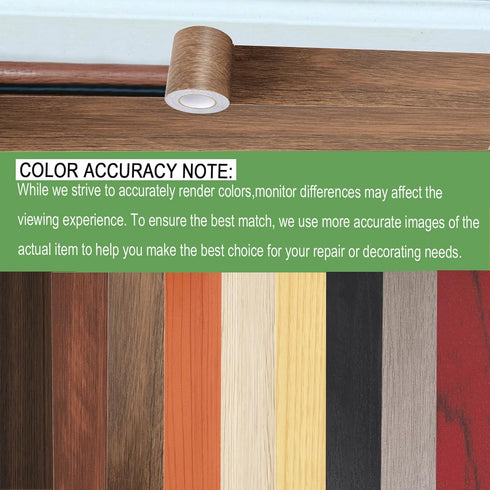 Wood Grain Repair Tape, 5.9 inch X 32ft Self Adhesive Wood Colored Tape for Tables, Chairs, Baseboards, Doors, Windows, Floors, Handicraft DIY.