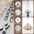 7ft 2.4mm/0.09" 2 uxcell Lighting Hanging Chain, Looping Metal Pendant Chandelier Chain Extension with Spring Snap Hook