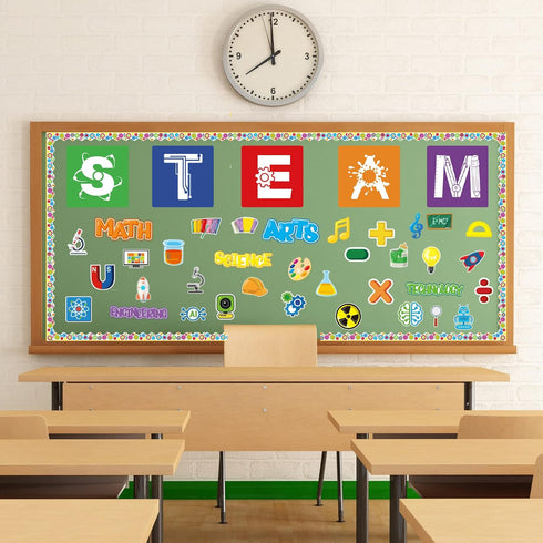 STEAM Bulletin Board Decorations – STAEM Science Bulletin Board Welcome Cutouts for Classroom Decor