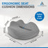Generic Extra-Dense Memory Foam Seat Cushion Ergonomic Design for Pain Relief, Posture Support & Pressure Reduction