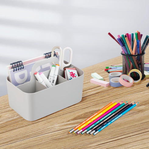 Tiawudi Multipurpose Caddy Organizer, Stackable Plastic Desk Organizer for Office Supplies