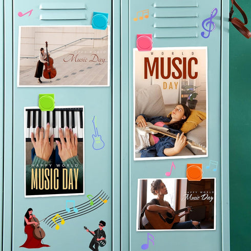 Grtard 12 Pack Magnetic Clips, Colorful Refrigerator Magnets, Scratch Free Metal Clips for Home School Office