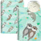 L1rabe 2 A5 Otter Spiral Notebooks, Cute Funny College Ruled Hardcover Notebooks for Kids Teens