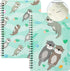 L1rabe 2 A5 Otter Spiral Notebooks, Cute Funny College Ruled Hardcover Notebooks for Kids Teens