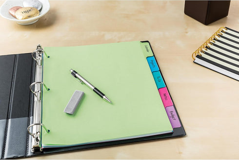 Avery Big Tab Write & Erase Dividers, 5 Multicolor Tabs - 1 Set (23180)