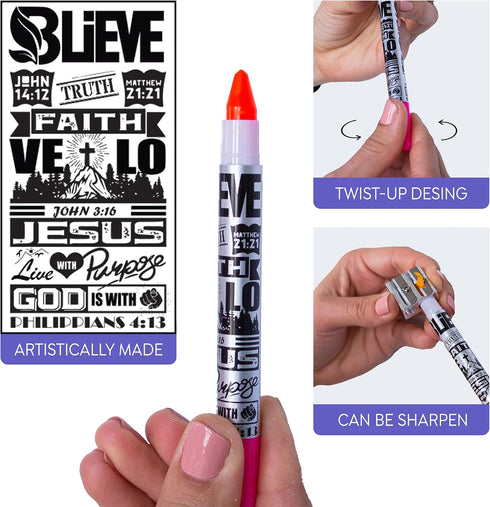 BLIEVE Bible Study Kit, 10 Pack Gel Highlighters and Fine Tip Pens, No Bleed Through for Planner Supplies