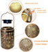 Outdoor Solar Butterfly Lantern Waterproof, Hanging Metal Garden Lantern with Warm Butterfly Projection, Decorative
