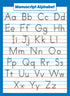 Palace Learning 2 Pack ABC Alphabet & Manuscript Writing Posters, Laminated 18" x 24"