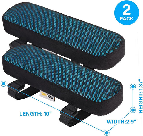 Chair Armrest Cushions, Cooling Gel Office Chair Armrest Pads, Comfy Gaming Chair Covers for Elbows, Set of 2