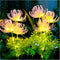 Solar Garden Lights - 2 Pack Solar Flowers Lights with Glowing Flowers & Stems for Outdoor Garden Decoration