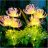 Solar Garden Lights - 2 Pack Solar Flowers Lights with Glowing Flowers & Stems for Outdoor Garden Decoration