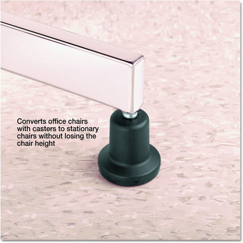High Profile Bell Glides, 7/16" Dia. x 7/8" Long Stem, Matte Black Finish, 5/Set, 110 lbs./Glide