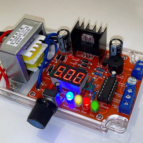 LM317 Adjustable Voltage Regulator Kit, AC-DC 110V to 1.25V-12V Output, 5V 12V Voltmeter DIY Kit