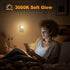 2 Pack, JandCase LED Night Lights - Soft White Night Lights with Dusk-to-Dawn Sensor for Bedroom, Bathroom, Stairs