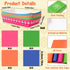 120P Mexican Taco Nights Food Trays - Mexican Wax Paper Deli Trays Nacho Popcorn Grease Proof Container Unassembled