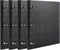 WOT I Telescoping 3 Ring Binder, 4PCS, Flexible Binder with Expandable Spine, Holds 160 Sheets, Black
