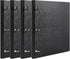 WOT I Telescoping 3 Ring Binder, 4PCS, Flexible Binder with Expandable Spine, Holds 160 Sheets, Black