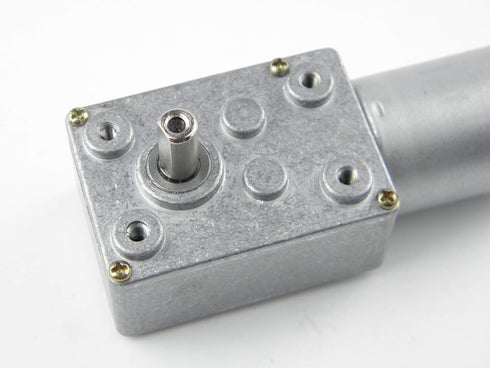 CHACNS 370WG 12V DC 10RPM Electric Motor Worm Geared Drive Motor with Screw for Fixed Motor Use