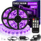 THECHAM 80ft Black Light Strip with Remote, 1440 LEDs, 12V Flexible Blacklights