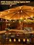 Dimmable 50 2 3 2200K 2 Bulbs Outdoor String Lights with Remote, FT Outdoor Lights with Timer and Modes, Waterproof