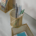 Martha Stewart Ryder Gold Mesh Metal 6 Piece Set, Desktop Organizers and Accessories for Files, Magazines, Pens, Sticky