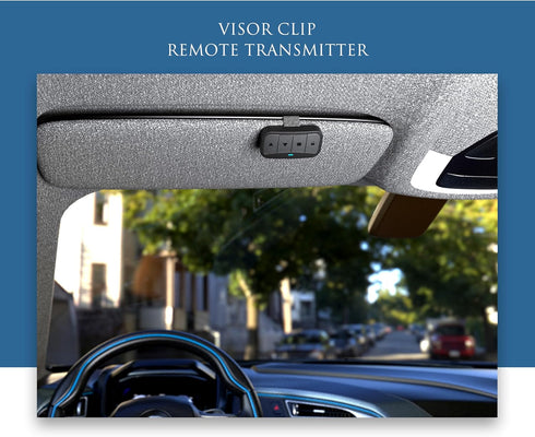 300-916MHz Bluetezeit Remote Control with Visor Clip, Car Universal Remotes for Sliding Gate/Garage Door/Swing