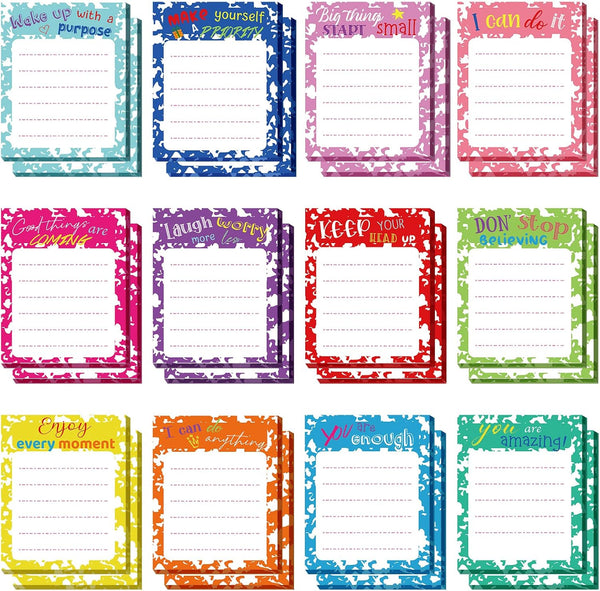 Yinder 24 Pcs Inspirational Sticky Notes 3 x 4, Motivational Funny Memo Pads for Women Office Appreciation Gifts