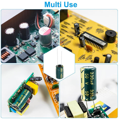 PATIKIL 6.3V 2200uF Electrolytic Capacitors, 10Pcs 10x16mm Aluminum High Frequency for TV, Monitor, Circuit Boards