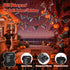 FFZZKJ 8 9.9FT 30LED Orange Lights for Halloween Lights String Garland Black Cloth with Timer Modes Battery