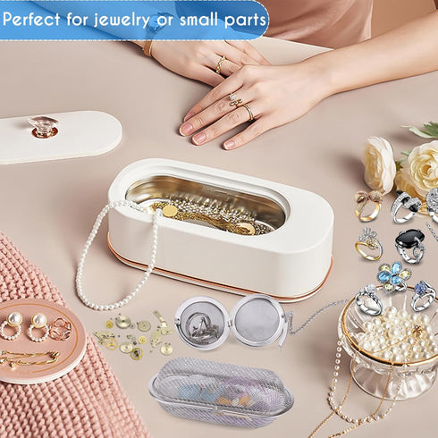 AIERSA 2Pcs Stainless Steel Basket for Ultrasonic Jewelry Cleaner, Small Part and Jewelry Cleaner Solution