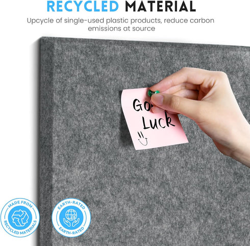 Large Cork Bulletin Board Alternative 48"x36", 12 Pack Felt CorkBoard Tiles with 80 Pushpins for Office Home School