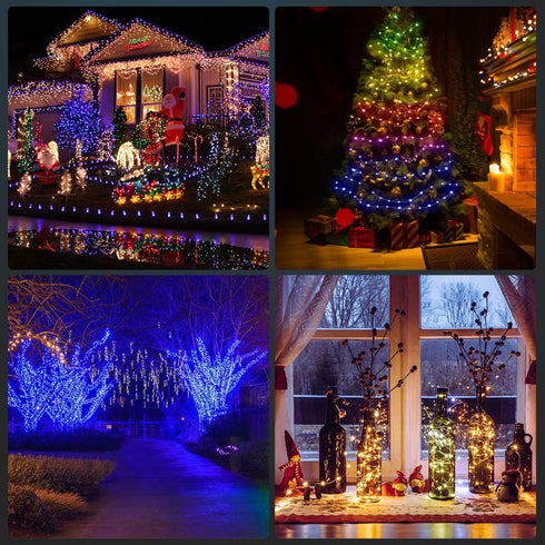 WS2812B 32.8FT 100pixel IP65 DC5V BTF-LIGHTING RGB IC USB Twinkle Smart Fairy Light String Transparent Wire Music