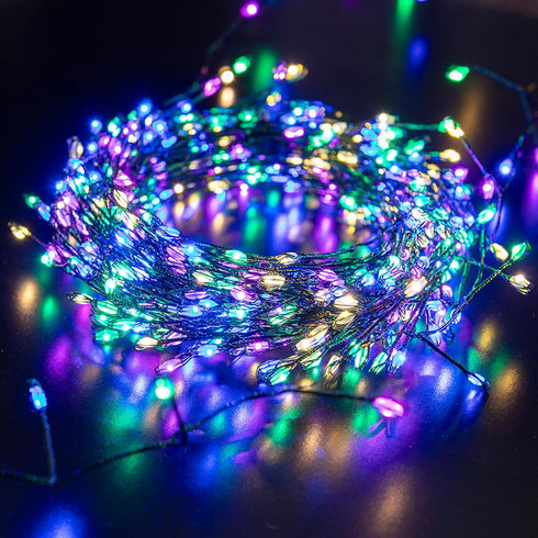 Lights,50FT 500Leds in,8 Firecracker Fairy Waterproof Twinkle Lights Plug Modes Remote String Light for Indoor Outdoor