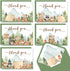 FYSUIMU 50 Packs Camping Animal Thank You Cards Watercolor Camp Tent Campfire
