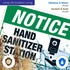 10x7 Inches, 55 Hand Sanitizer Station Sign, mil Thick HDPS (high Density polystyrene), Made in USA