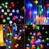2 Pack 200 80FT 8 Jedavai Solar String Lights Outdoor Led Multi-Color Crystal Globe Lights with Lighting Modes