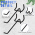 Gisafai 200 Pcs Pegboard Hooks, 4 Inch Metal L Shape Hooks for Hanging Pegboard Accessories and Garage Organization