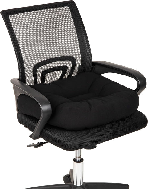 Mind Reader Air-Cloud Black Seat Cushion - Ergonomic Support for Office & Car