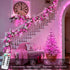 33ft 100 8 JMEXSUSS LED Pink Battery Operated Lights with Modes Remote, Pink String Lights Indoor Outdoor, Christmas