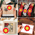 Yellow Face Stickers 2 Inch Red Flower Happy Face Sticker, 500 Round Happy Labels for Teacher Rewards
