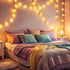 40Ft 40 StarryEver Lantern String Lights Outdoor Plug in, Connectable Warm White & White Lantern Lights with Remote