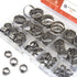 ISPINNER 80pcs 304 Stainless Steel Single Ear Stepless Hose Clamps, 5.8-23.5mm for Automotive Use