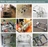 16 Set Black 2020 Series Aluminum Extrusion Profile Connector Set, Includes 16pcs Corner Brackets, 32pcs Nuts