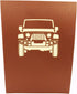 Red Jeep Pop Up Card - Birthday, Thank You, Love, Graduation, Anniversary, Romantic Cards for Man, Woman, Lady, Girl,